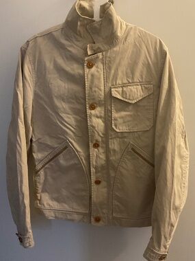 Massimo dutti creamy cotton jacket, large